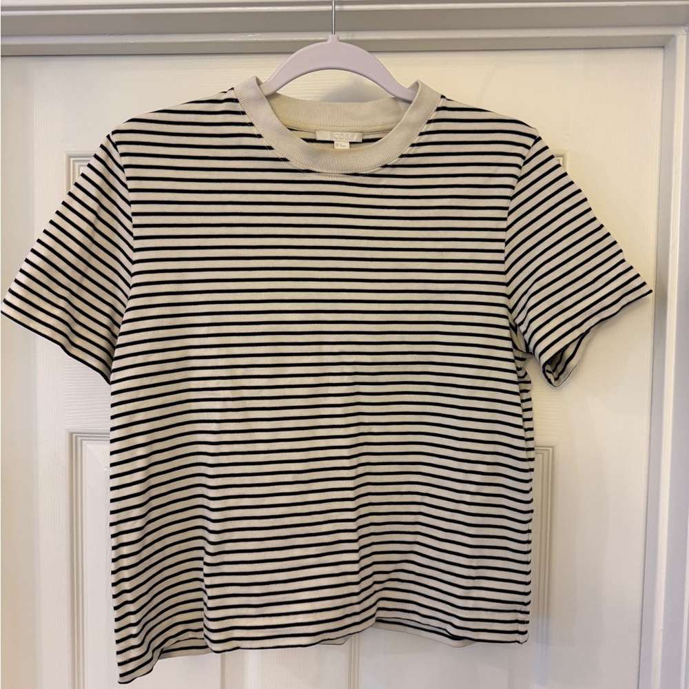 COS Striped Short Sleeve 100% Cotton Tee